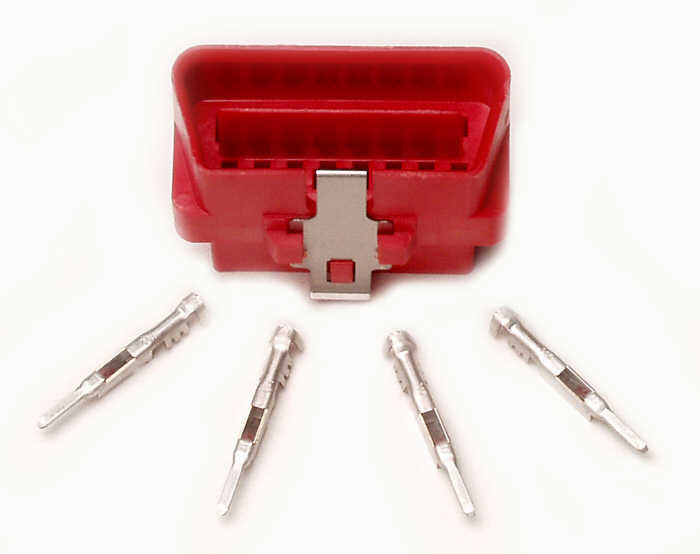 OBD2 Connector Shell, Clip, and 4 pins