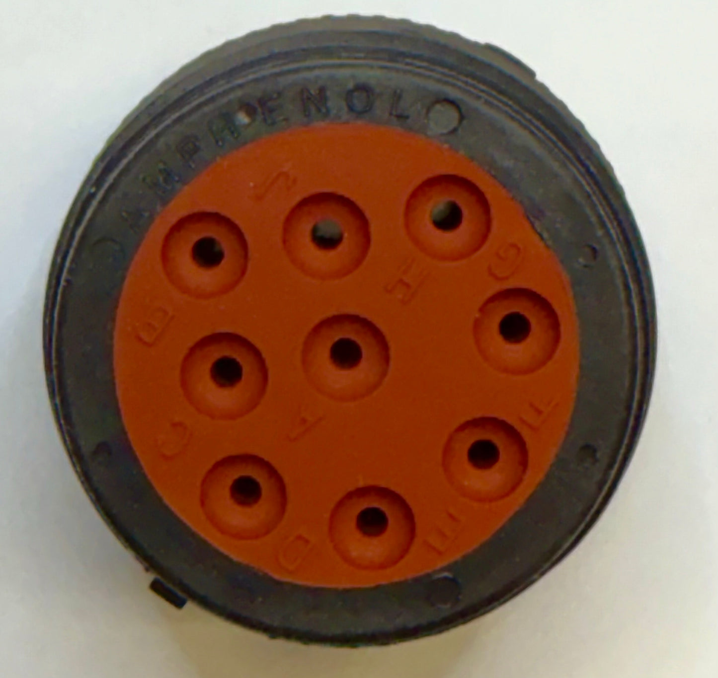 J1939 Type 1 (Black) Connector with Lock Ring, 9-position, incl 6 crimp sockets