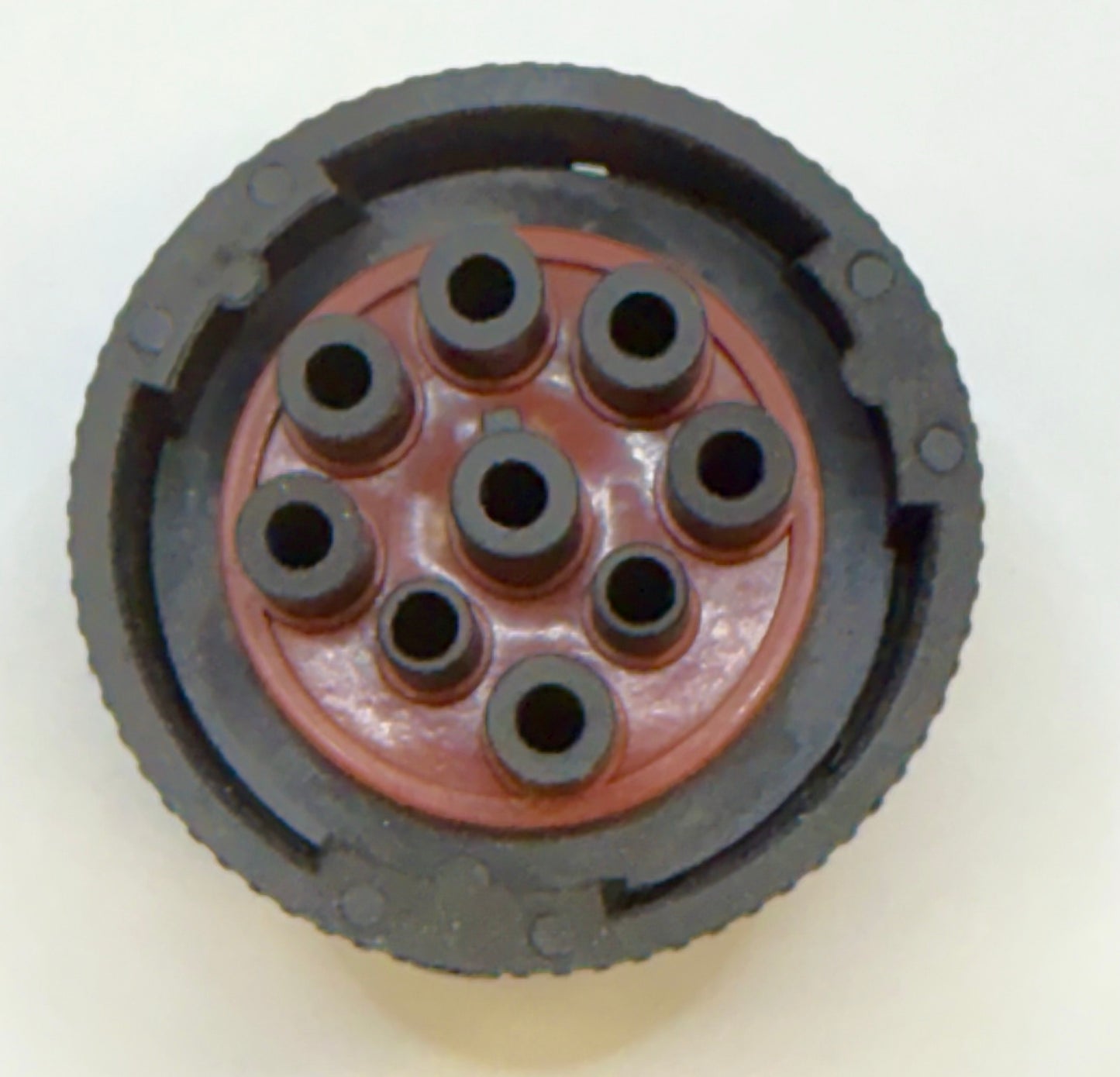 J1939 Type 1 (Black) Connector with Lock Ring, 9-position, incl 6 crimp sockets